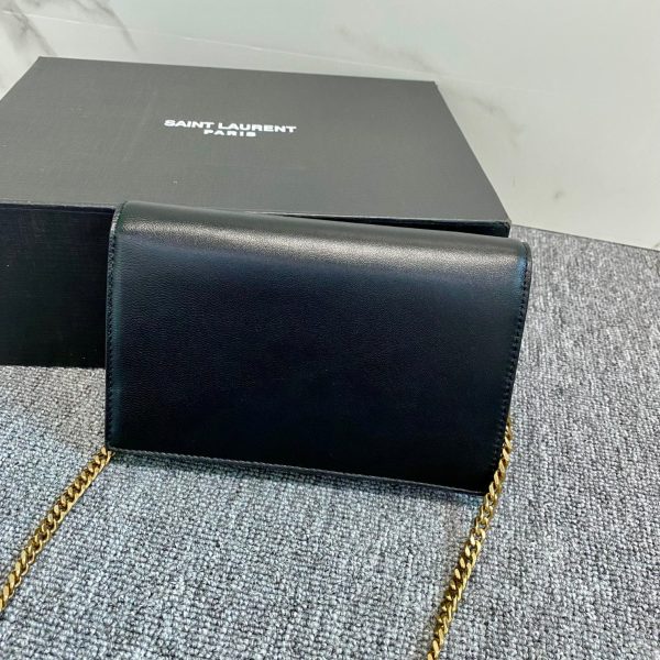 YSL Cassandre Envelope Chain Wallet In Smooth Leather