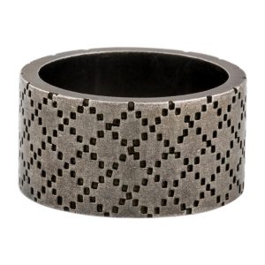 GUCCI Enamel Wide Diamantissima Ring