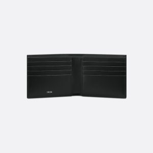 DIOR Bifold Wallet  Black CD Diamond Canvas