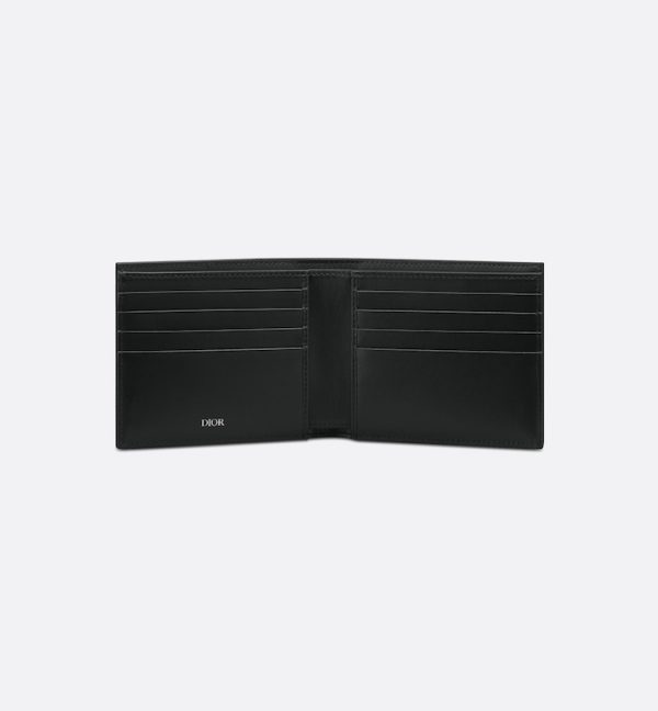 DIOR Bifold Wallet  Black CD Diamond Canvas