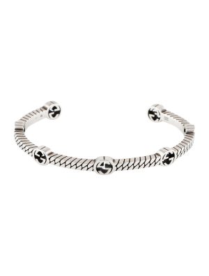 GUCCI Thin Interlocking G Cuff Bracelet