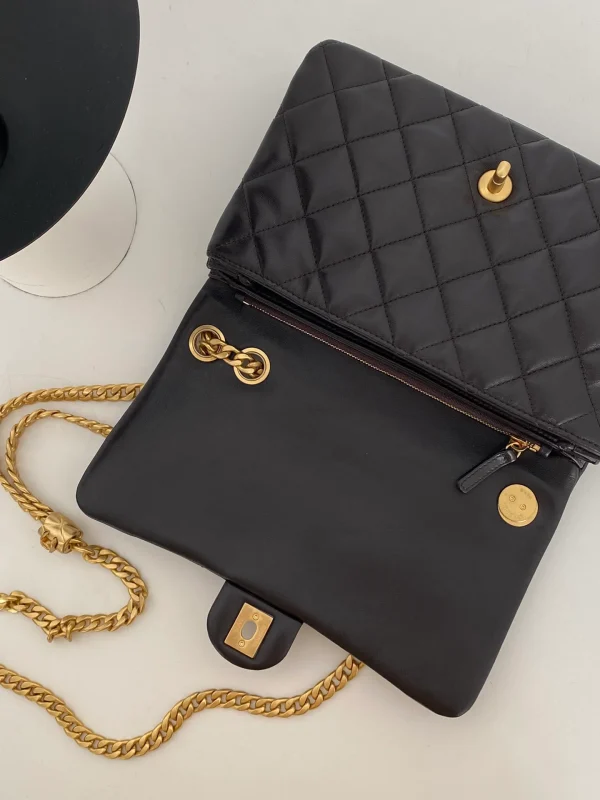 Chanel Small Flap Bag Black For Women, Women's Bags 8.7in/22cm