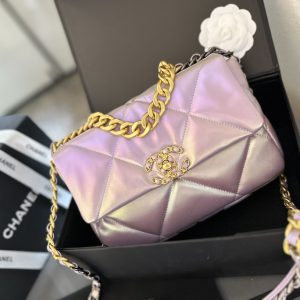 CLASSIC FLAP Small Medium Bag Silver Gold Reverse Hardw