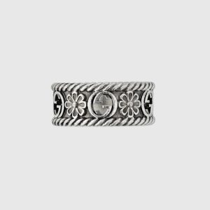 GUCCI INTERLOCKING SILVeR RING