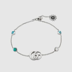 GUCCI DOUBLE G MOTHER OF PEARL BRACELET