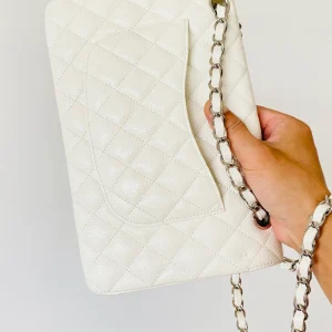Chanel Small Classic Handbag White For Women, Women's Bags 9.1in/23cm