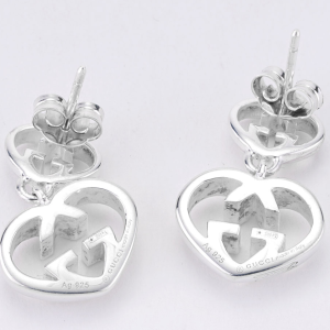GUCCI Love Britt G Heart Earrings in SiLVer