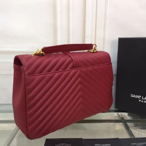 YSL College Large Quilted Leather Bag
