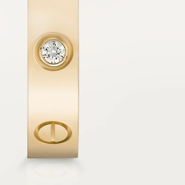 CARTIER LOVE WEDDING BAND, 1 DIAMOND