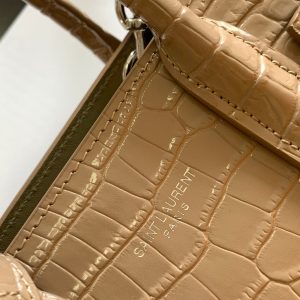 YSL Classic Sac De Jour Nano  In Crocodile Shiny Embossed Leather