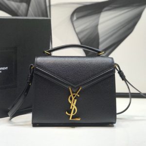 YSL Cassandra Mini Top Handle Bag In Box Saint Laurent Leather