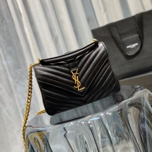 YSL College Medium Quilted leather Bag