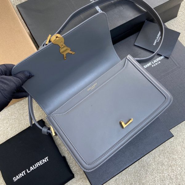 YSL Solferino Medium Satchel In Box Leather