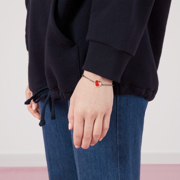 GUCCI HEART BRACELET WITH INTERLOCKING G
