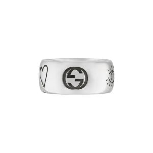 GUCCI Wide Blind For Love Ring