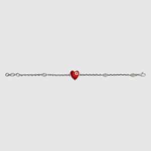 GUCCI HEART BRACELET WITH INTERLOCKING G