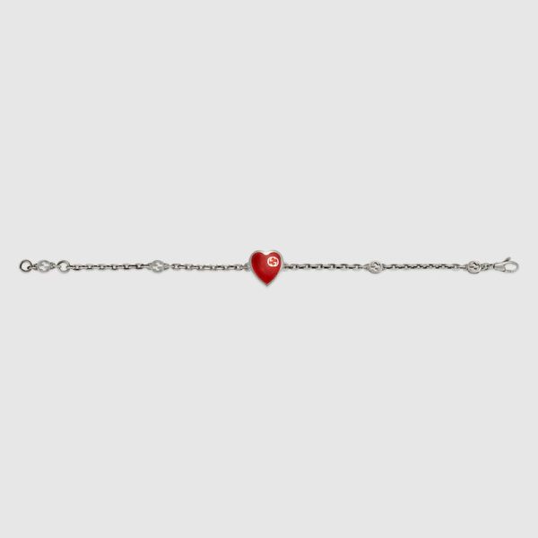 GUCCI HEART BRACELET WITH INTERLOCKING G
