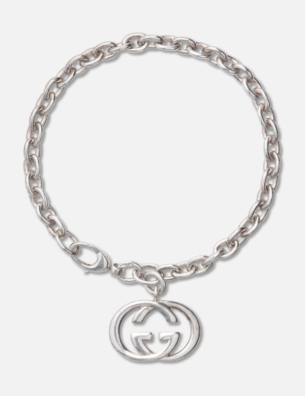 GUCCI INTERLOCKING SILVeR BRACELET