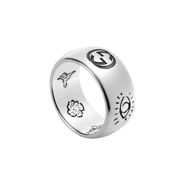 GUCCI Wide Blind For Love Ring