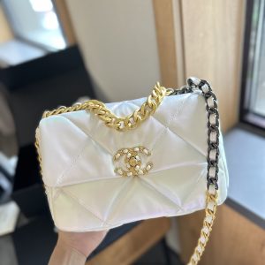 CLASSIC FLAP Small Medium Bag Silver Gold Reverse Hardw