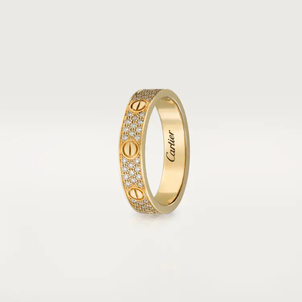 CARTIER LOVE WEDDING BAND, DIAMOND-PAVED