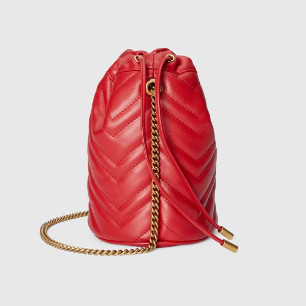 GUCCI MARMONT MATELASSE MINI BUCKET BAG