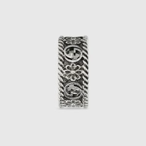 GUCCI INTERLOCKING SILVeR RING