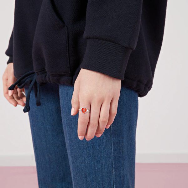 GUCCI HEART RING WITH INTERLOCKING G