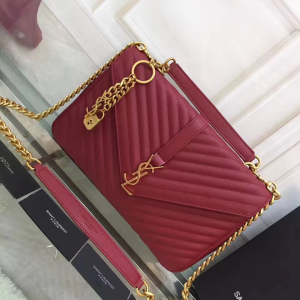 YSL College Large Quilted Leather Bag