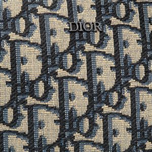 DIOR Pouch Beige and black Oblique jacquard
