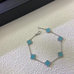 Van Cleef & Arpels Turquoise 6 Motifs Vintage Alhambra Bracelet