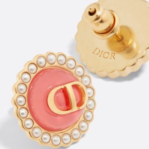DIOR Petit CD Baroque Stud Earrings