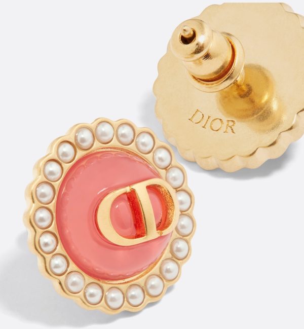 DIOR Petit CD Baroque Stud Earrings