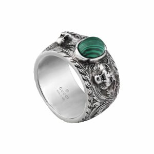 GUCCI Small Feline Head Sterling SiLVer Ring