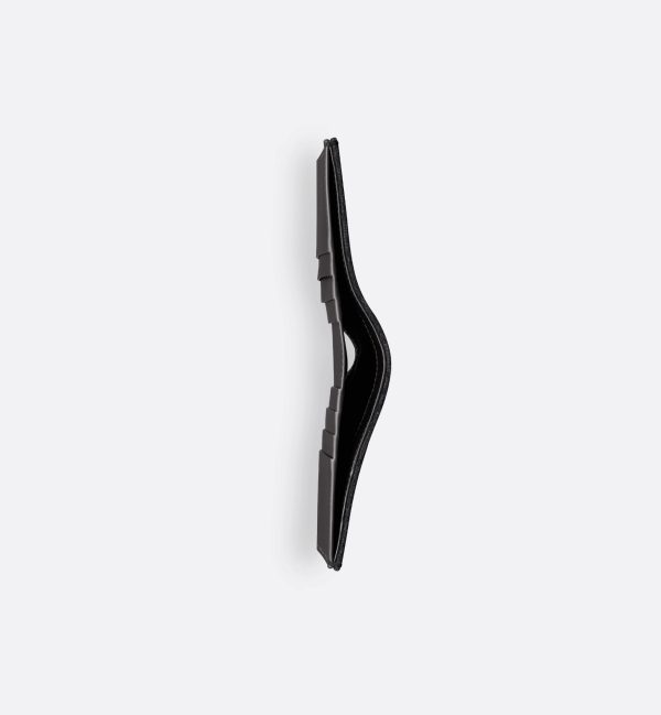 DIOR Vertical Bifold Wallet Black Oblique Jacquard