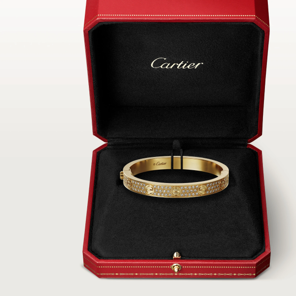 CARTIER LOVE BRACELET, DIAMOND-PAVED
