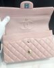 Chanel Medium Classic Double Flap Light Pink Caviar Light Gold Hardware