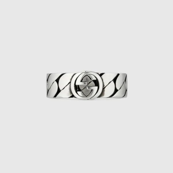 GUCCI WIDE INTERLOCKING RING