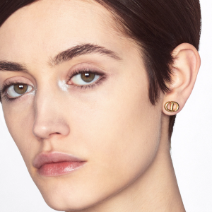 DIOR CD Navy Stud Earrings
