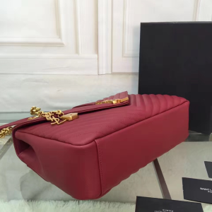 YSL College Large Quilted Leather Bag