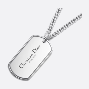 DIOR CD Couture Plate Pendant Necklace