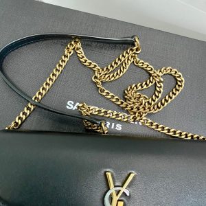 YSL Cassandre Envelope Chain Wallet In Smooth Leather