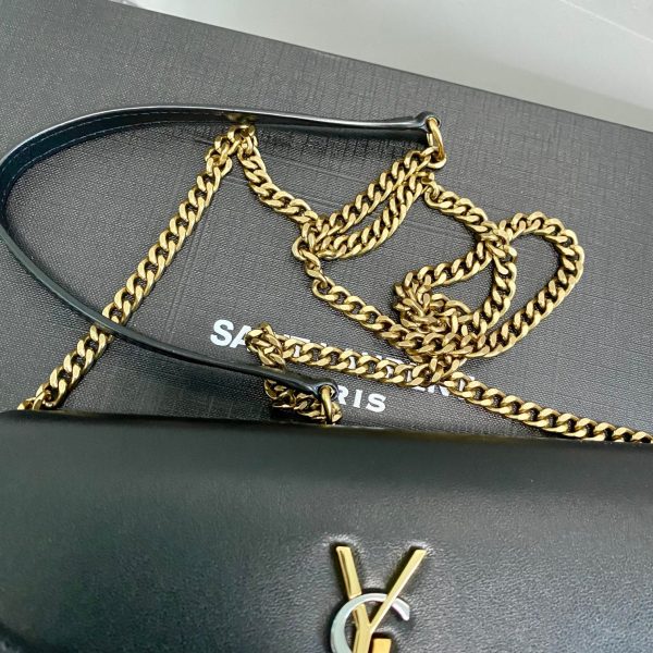 YSL Cassandre Envelope Chain Wallet In Smooth Leather