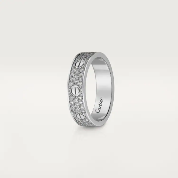 CARTIER LOVE WEDDING BAND, DIAMOND-PAVED