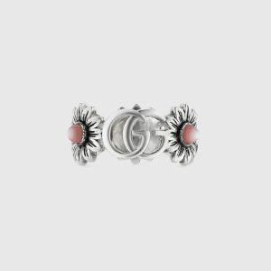 GUCCI DOUBLE G MOTHER OF PEARL RING