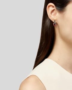 GUCCI Enamel Interlocking G Strawberry Single Earring