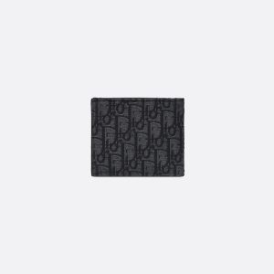 DIOR Wallet Black Oblique Jacquard
