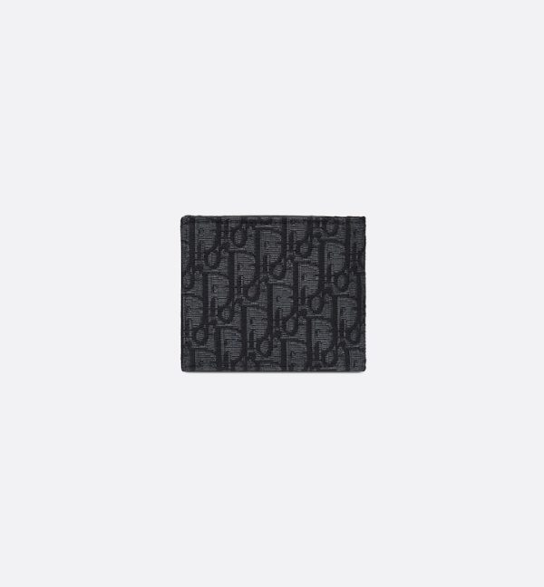 DIOR Wallet Black Oblique Jacquard