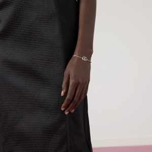 GUCCI DOUBLE G MOTHER OF PEARL BRACELET