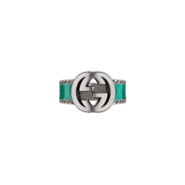 GUCCI TURQUOISE ENAMEL RING